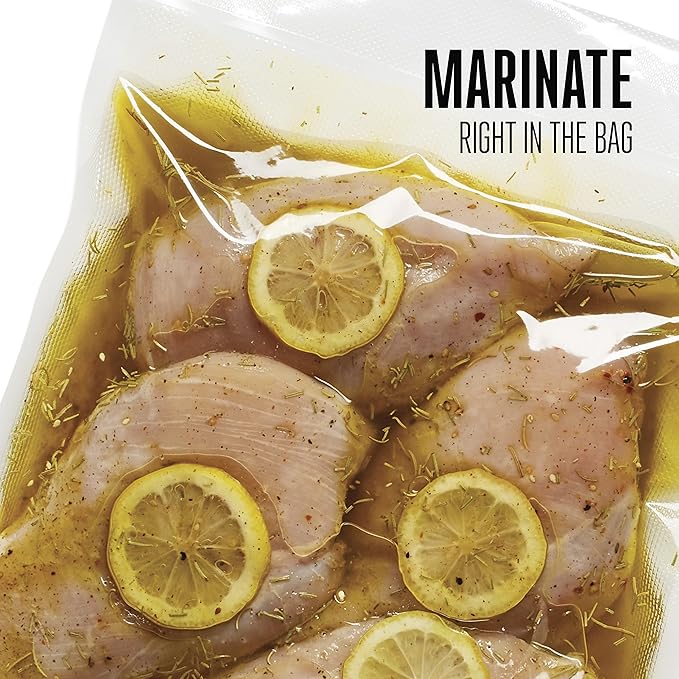 Weston Vacuum Sealer Bags, 2 Ply 3mm Thick, for NutriFresh, FoodSaver & Other Heat-Seal Systems, for Meal Prep and Sous Vide, BPA Free, 15" x 18" (Extra Large), 100 Count, Clear