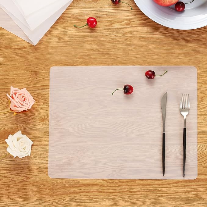 wellhouse Soft Silicone Waterproof Baking Mat Non Stick Placemat Insulation Hot Tablemat for Baby/Kid/Children Pack of 6 (15.75by11.81 Inch, Mixed)