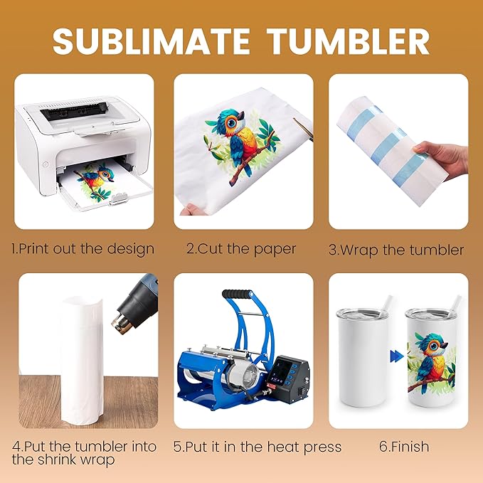 Joyclub 12 Pack Sublimation Tumblers Stainless Steel Insulated Bulk 12 oz Sublimation Tumbler Blanks with Lid and Straw, Ideal for DIY Gifts, Tea, Coffee