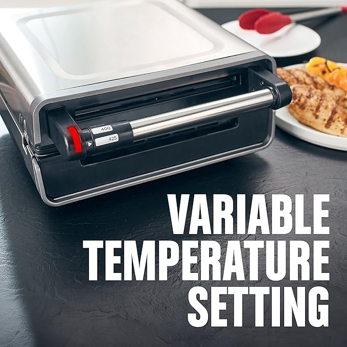 George Foreman Contact Smokeless Select a Temp. Grill, Family Size (4-6 Servings)