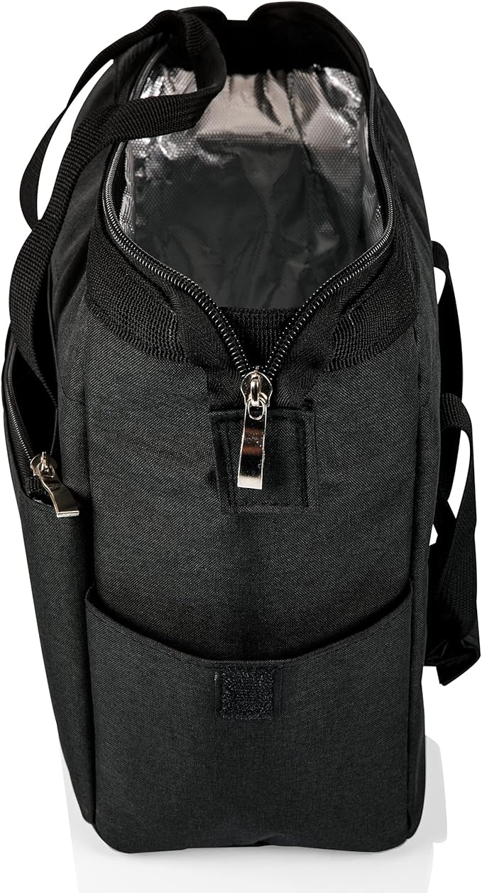 PICNIC TIME DC Comics Batman Bat-Signal On The Go Lunch Bag, Soft Cooler Lunch Box, Insulated Lunch Bag, (Black)
