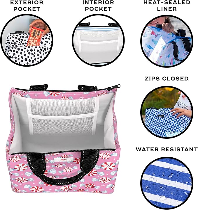 SCOUT Eloise Lunch Bag - Lightweight Insulated Soft Lunch Box, Opens Wide, Zips Closed, Interior Pocket, for Women, Work, Beach, Travel, Pool & Picnic