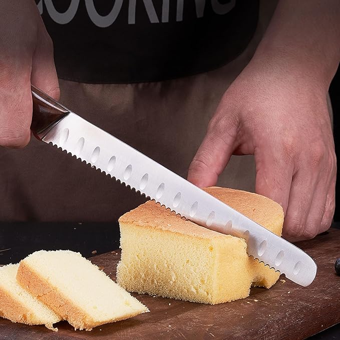 10"/8"Bread Knife set -Multifunction Serrated Knife Razor Sharp Slicer bread knife for homemade bread For Bread, Bagels, Cake, Baking, Efficient cutting Gifts Mother Fathers