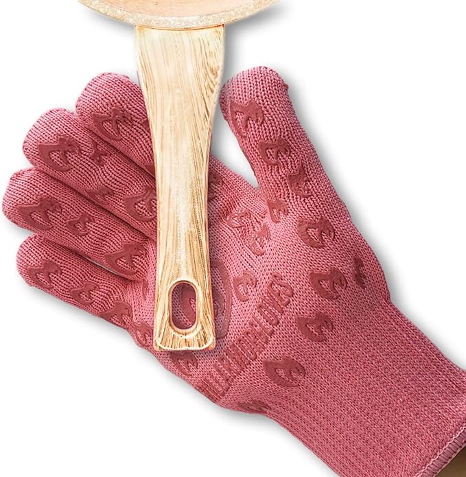 Grill Armor Oven Gloves with Fingers – 932°F Heat, Fire & Cut Resistant Mitts for BBQ, Grill, Cooking, Grilling, Baking, Smoker & Fire Pit
