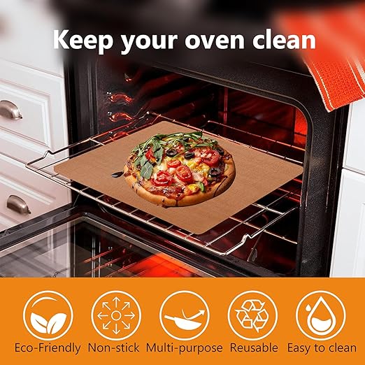 UBeesize Copper Grill Mats Outdoor Grill Set of 6 & 2 Pack Oven Liners 16x24 Inch Non Stick Heavy Duty Mats