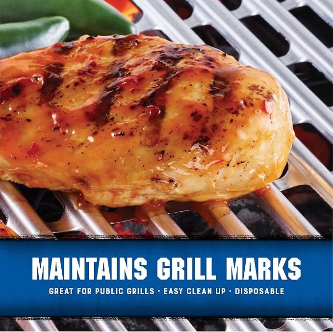 Kingsford Extra Tough Aluminum Grill Liners, Disposable Foil Grill Toppers for Outdoor Grills, Helps Keep Food and Sauce from Falling Through Grates, 16 x 11.75 in, 14 Count