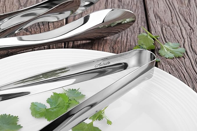 Artaste 43167 Rain 18/10 Stainless Steel Utility Tongs, Set of 3