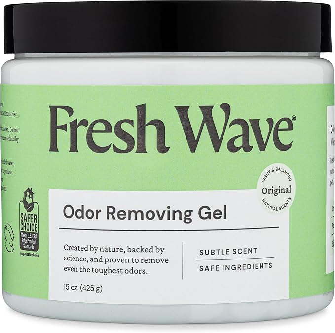 Fresh Wave Odor Removing Gel, 15 oz. - Odor Absorbers for Home, Safer Odor Relief, Natural Plant-Based Odor Eliminator, Every 15 oz. lasts 30-60 Days, For Cooking, Trash & Pets