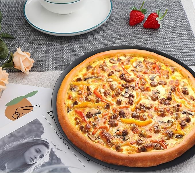Beasea 11.5 Inch Pizza Pan Crisper with Holes, Perforated Heavy Duty Aluminum Alloy Round Vented Pizza Pans Pizza Baking Tray Bakeware for Home Restaurant Kitchen