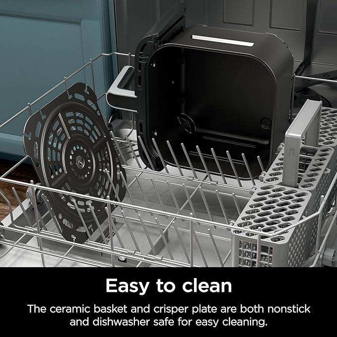 Ninja | Air Fryer | 6.5 QT Pro XL Capacity fits 9lbs of Wings | 6-in-1 Max Crisp, Air Fry, Roast, Bake, Reheat & Dehydrate | Nonstick Basket, Crisper Plate & Recipe Guide | Grey | AF181