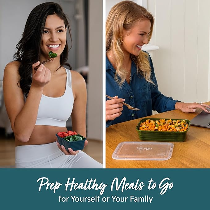 Bentgo Prep 60-Piece Variety Meal Prep Kit - Reusable PFAS & BPA-Free Food Containers 1-Compartment Trays, Prep Bowls, & Snack Boxes - Microwave, Freezer, & Dishwasher Safe (Rich Shades)
