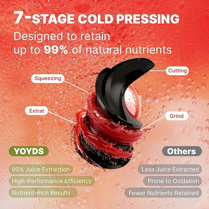 Cold Press Juicer, 5.5inch Wide Feed Chute Juicer Extractor Machine, Slow Masticating Juicer for Whole Vegetables & Fruits, Gray