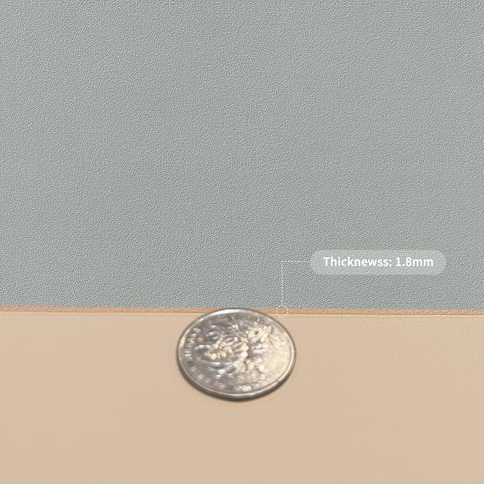 Leather Table Cover,1.8mm Thick,40x40 Inch Table Protector,Table Protector for Dining Room Table,Dining Table Cover,Table Cover Protector.(Light Brown+Gray,40x40)
