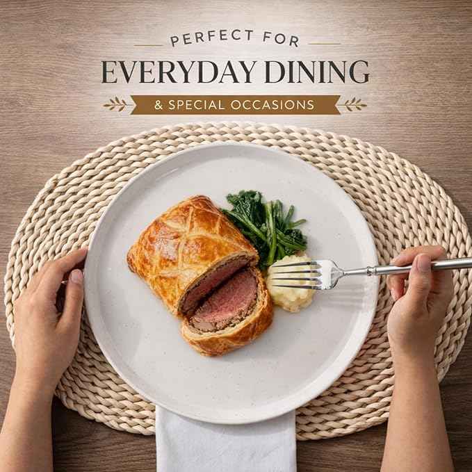 AmorArc Ceramic Dinnerware Sets with Pasta Bowls for 4, Handpainted Plates and Bowls Set with Rustic Terracotta Underside, Scratch Resistant Dishes Set, Dishwasher & Microwave Safe, 16 Pcs
