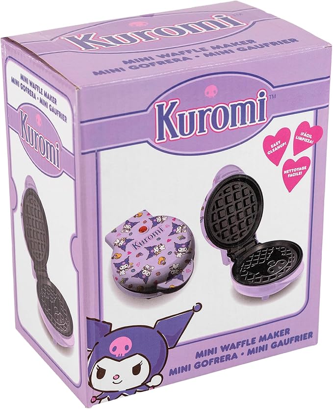 Uncanny Brands Hello Kitty Kuromi Mini Waffle Maker - Cook With Your Favorite Bunny Character