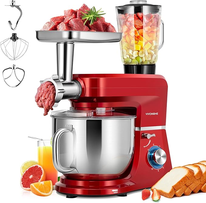 VIVOHOME 4.75 Quart Stand Mixer with 6 in 1 Multifunctional Stand Mixer