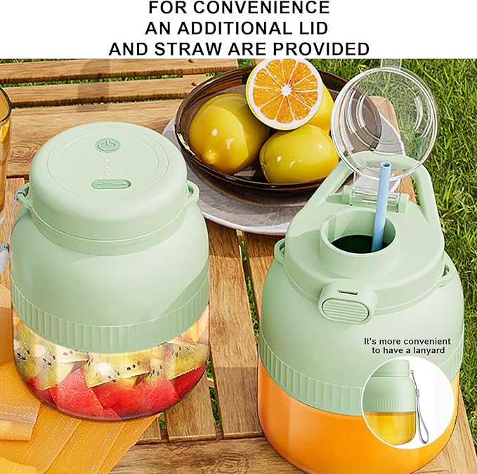 Portable Blender Personal blenders, 20oz Mini Blender for Shakes and Smoothies, Strong Cutting Power with 10 Blades, 600Ml Traveling Fruit Veggie Juicer Cup for Home, Sport, Office, Camping