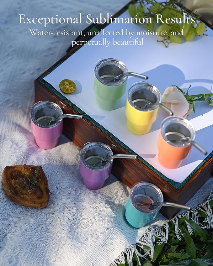 UIRZOTN 3oz Mini Tumbler Shot Glass with Straw and Lid, 12 Pack Stainless Steel Sublimation Shot Glasses for Wedding Party Whiskey Cocktail Bar with Straw and Lid