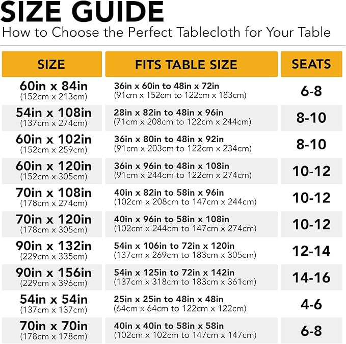 6-Pack White Tablecloths for Rectangle Tables, 90 x 132 Inches, Stain-Resistant Polyester Fabric for 8 Foot Tables - Washable Table Covers for Weddings, Banquets, Birthday Parties, Events