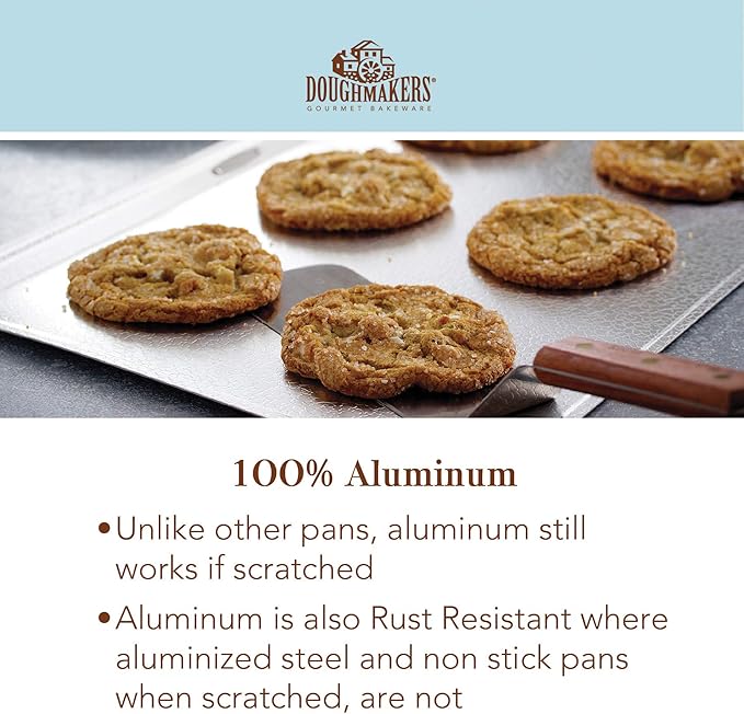 Doughmakers Biscuit Sheet Commercial Grade Aluminum Bake Pan 10" x 14"