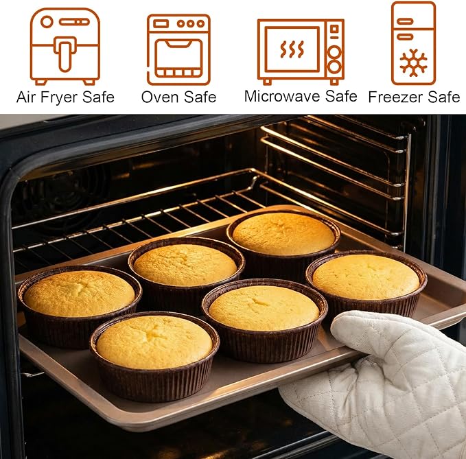 200PCS Paper Mini Tart Pans for Baking, Mini Pie Tins 4Inch Small Pie Pans, Non-stick, Disposable Quiche Baking Dish, Oven Safe, Microwave Safe