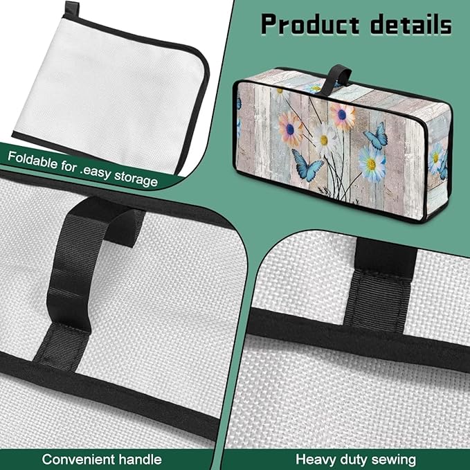 Toaster Cover 2 Slice Wood Grain Floral 2 Slice Slim Toaster Cover, Heat- Resistant Dustproof Protective Covers for Small Appliance, Water Resistant