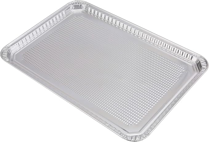 Glad Disposable Bakeware Aluminum Rectangular Cookie Sheets for Baking and Roasting, 12 Count-16" x 11" x 0.25" - Textured, Made from Aluminum - Baking Sheets, Baking Pans, Foil Cookie Sheet