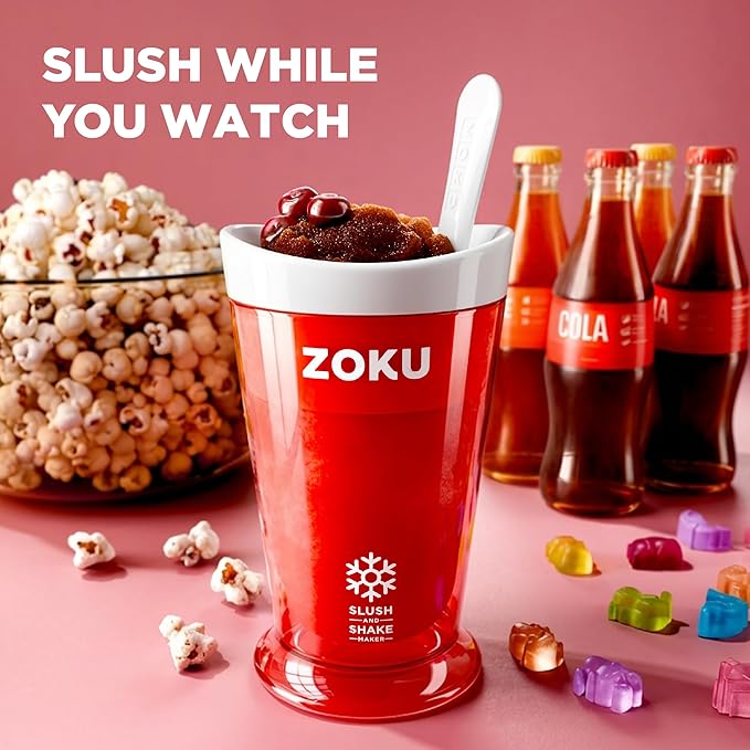 ZOKU Original Slush and Shake Maker, Compact Make and Serve Cup with Freezer Core Creates Single-Serving Smoothies, Slushies and Milkshakes in Minutes, BPA-free, Purple