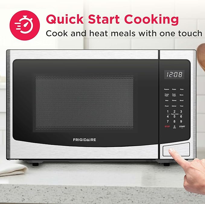 FRIGIDAIRE Microwave Oven, Inverter Technology, Multi Function, Programmable, 1.1 Cu Ft 1000-Watt