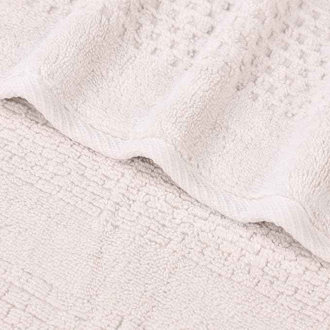 Superior Playa Zero Twist Cotton Medium Weight Towels, for Guest Bath, Bathroom, Shower, Spa, Plush, Quick Dry, Ultra-Soft Towels, Bath Essentials, Waffle Textured, 3 Piece Assorted Towel Set, Silver