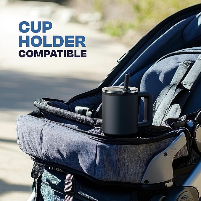 Frost Buddy Thicc Buddy - 16 oz Stainless Steel Vacuum Insulated Tumbler with Lid and Straw for Water - Travel Mug Cupholder Friendly - Gifts for Women Men Him Her (Texas Tea)