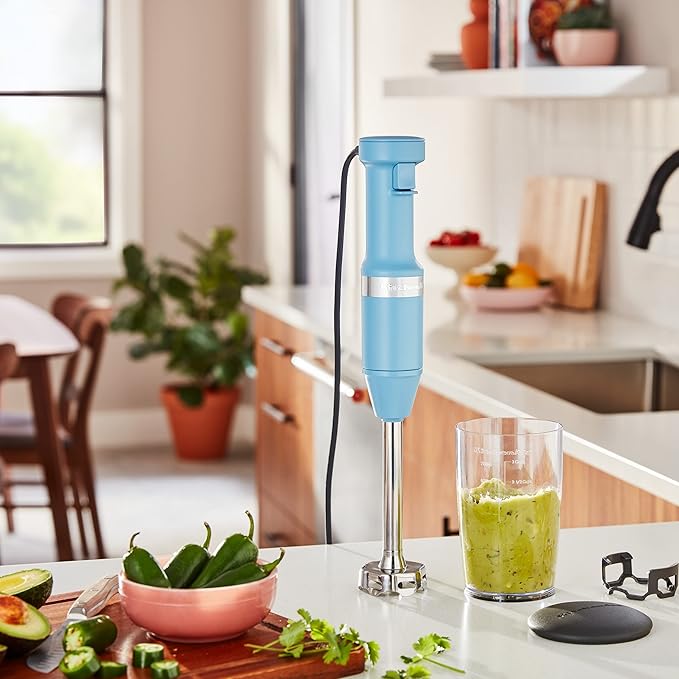 KitchenAid Variable Speed Corded Hand Blender KHBV53, Blue Velvet