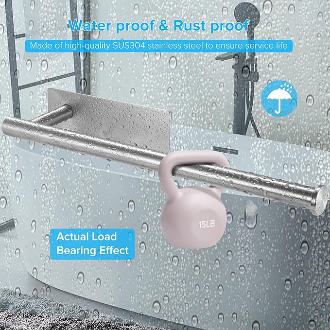 2nd Gen Paper Towel Holder Under Cabinet No Drilling, [More Sturdy] Self Adhesive or Drilling Paper Towel Holder Wall Mount for Kitchen, RV, [Fit Mega Paper Towel Roll] SUS304 Stainless Steel