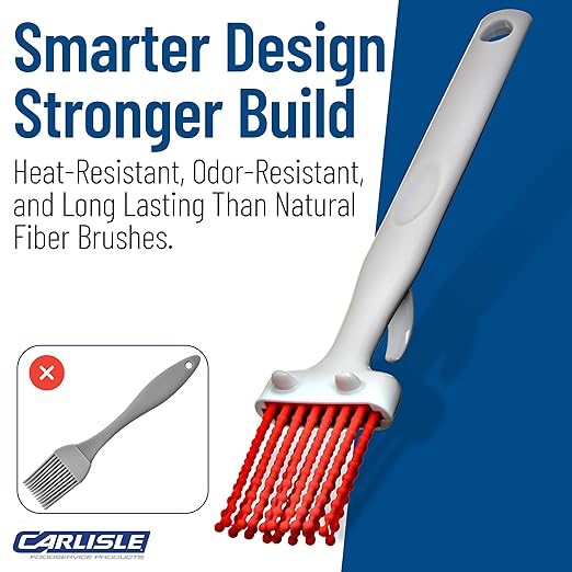 CFS 4040305 Silicone Basting Brush with Hook, 2", Red (Case of 12)