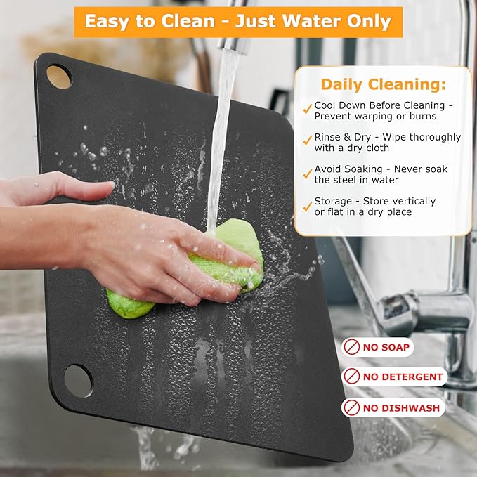 Baking Steel for Oven & Grill, Pizza Steel, Duvecfoi 16x13.4” Pizza Baking Pan for Artisan Pizza, Multi-Purpose Baking Tool for Home Cooks & Pizza Lovers, Fast Heating(.25" Thick)