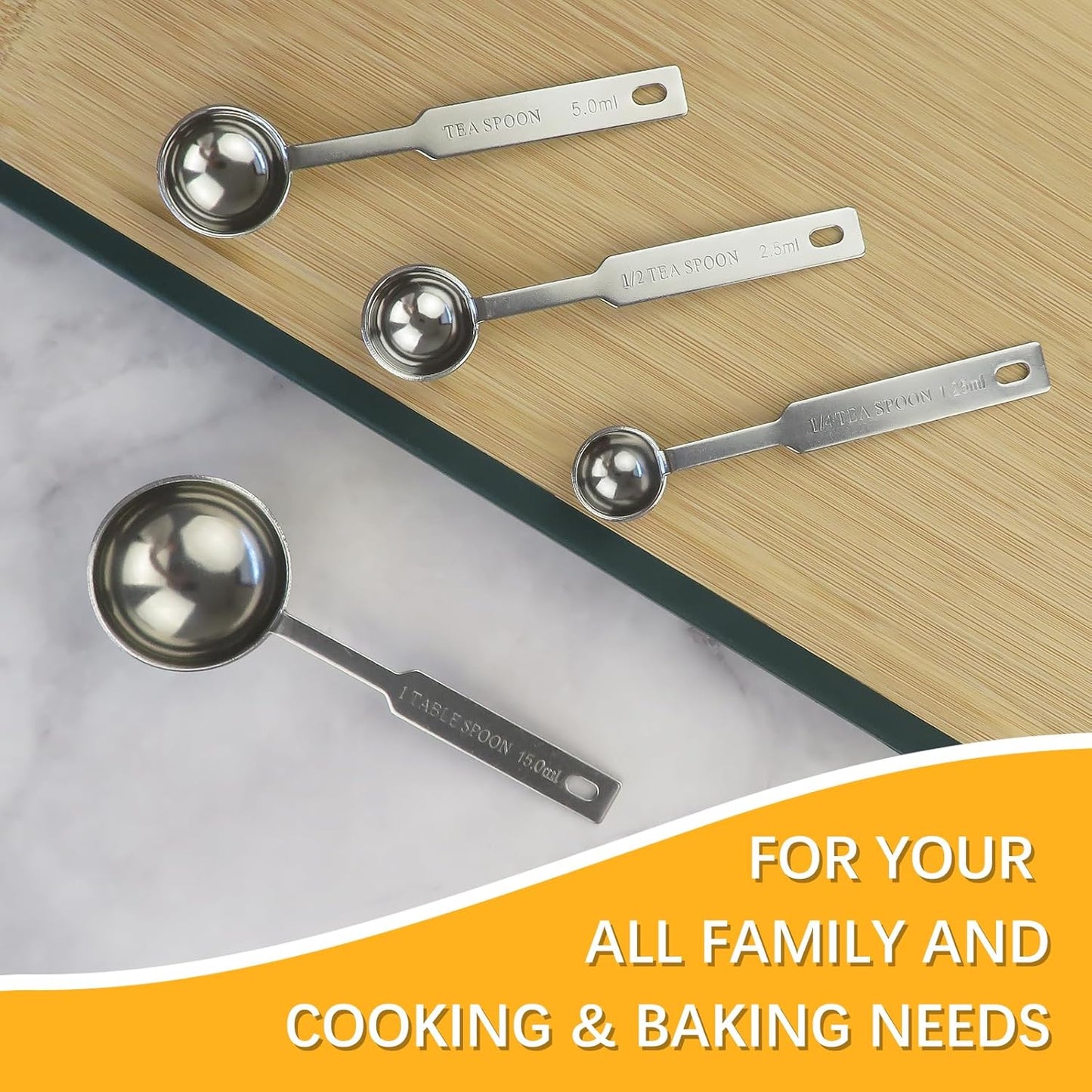 2PCS 1 Tbsp(3tsp, 1/2oz, 15ml) Single Measuring Spoon, Stainless Steel Individual Measure Scoop Only