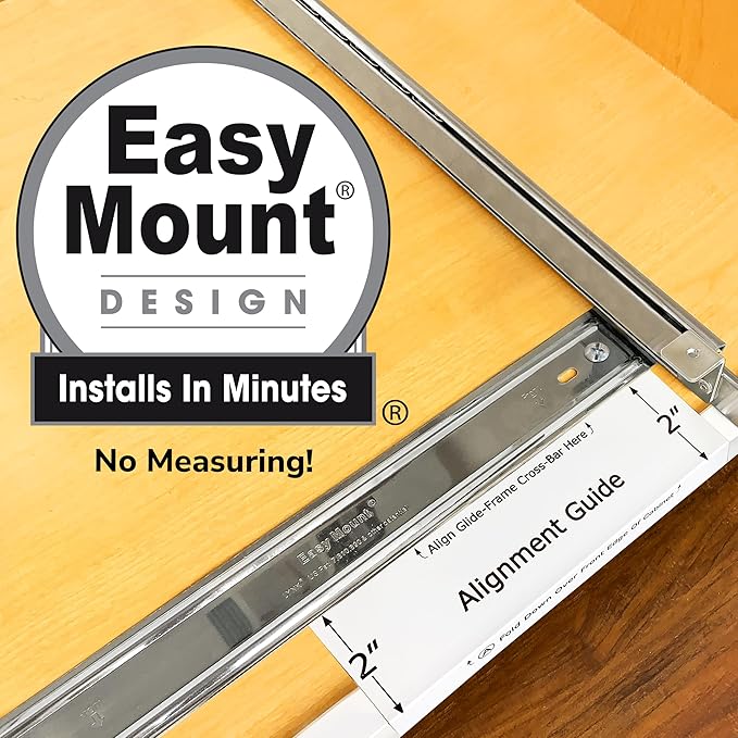 LYNK PROFESSIONAL® Pull-Out Trash Can Drawer – Sliding Organizer for Kitchen Cabinet or Under-Sink Use – Heavy Duty Storage Rack (Bin Not Included)