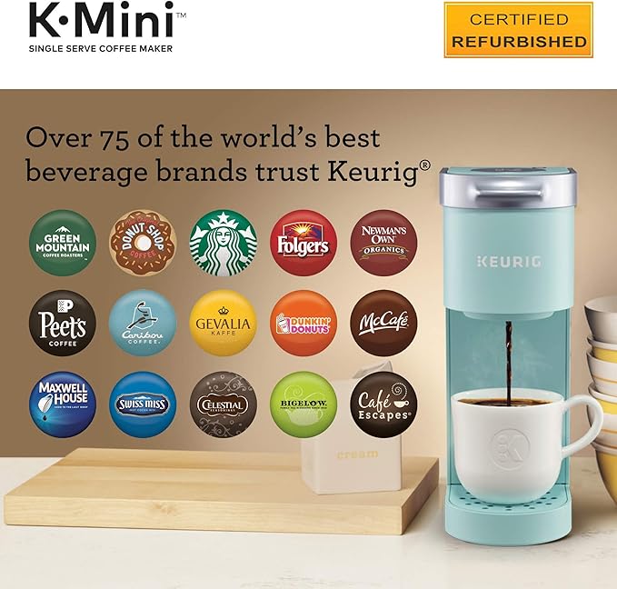 Keurig K-Mini Coffee Maker, Certified Refurbished, Oasis (Renewed)