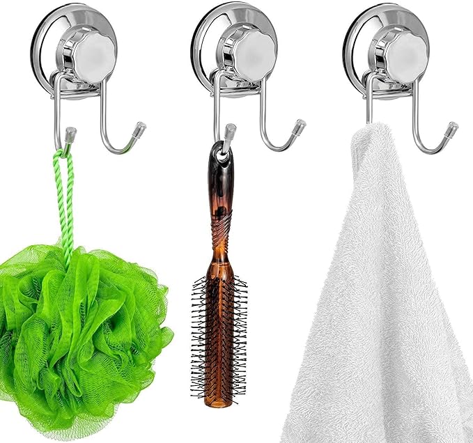 SANNO Strong Vacuum Suction Soap Dish Holder Suction Hook Shower Caddy
