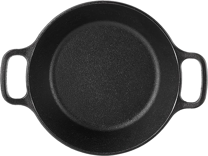 Lodge 8 Inch Pre-Seasoned Cast Iron Skillet - Dual Assist Handles - Use in the Oven, Stove, Grill, or Over a Campfire - Black (Pack of 3)