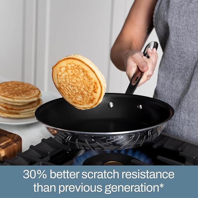 All-Clad D3 8 Inch Stainless Steel Pro Non Stick Frying pan, 3-Ply Stainless Steel Pan, Induction, Oven Broiler Safe 500F Skillet, Professional Cookware, Silver