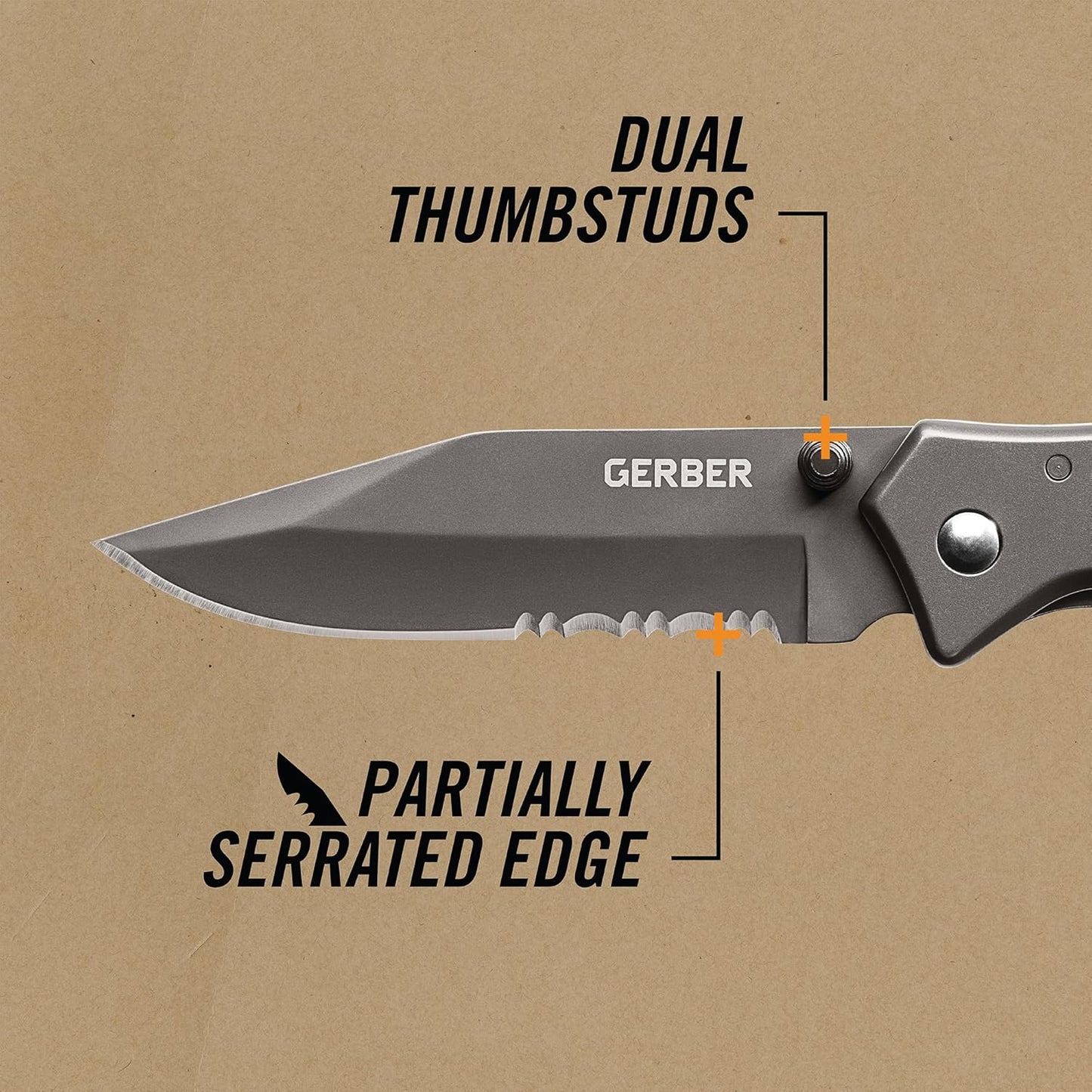 Gerber Gear Paraframe EDC Folding Pocket Knife with Safety Lock for Everyday Carry, Gifts for Men
