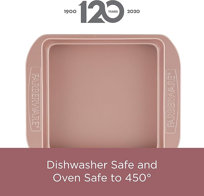 Farberware Nonstick Bakeware, Nonstick Cookie Sheet / Baking Sheet - 11 Inch x 17 Inch, Rose Gold Red