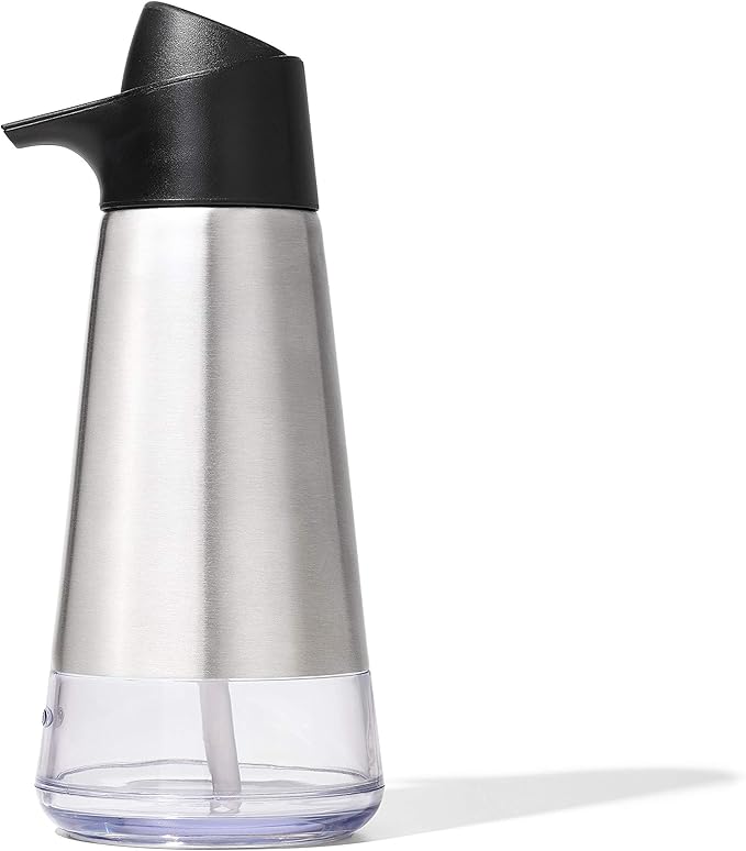 OXO Good Grips Stainless Steel Easy Press Soap Dispenser and Sinkware Caddy