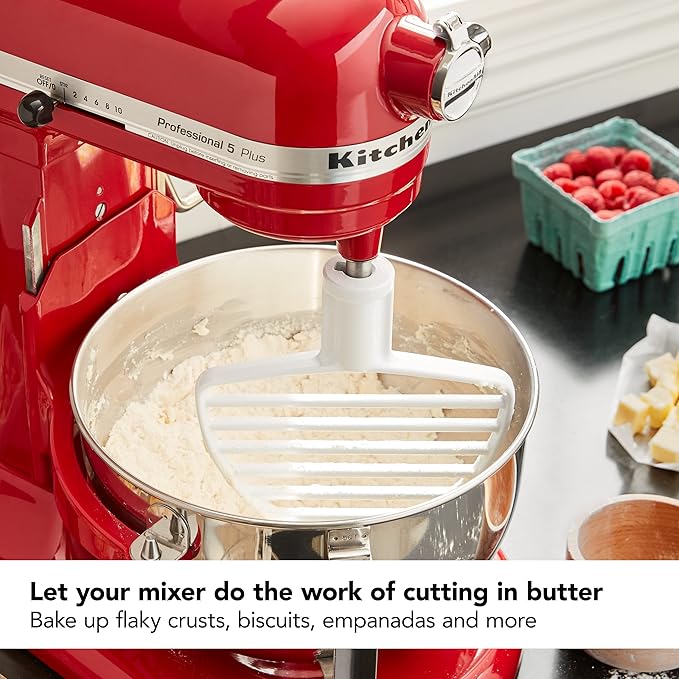 KitchenAid KDF7B Double Flex Edge Beater for Select Bowl-Lift Stand Mixers, Silver & Pastry Tilt Head Stand Mixer Beater Attachment, Silver