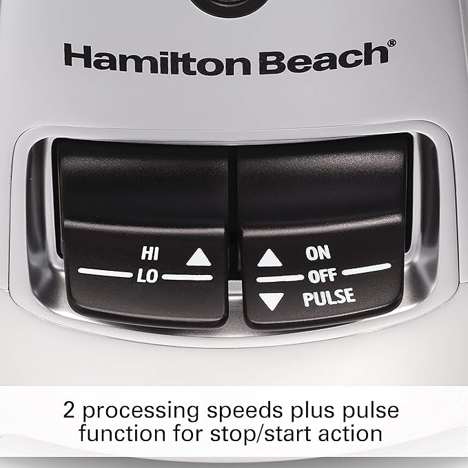 Hamilton Beach Stack & Snap 8-Cup Food Processor & Vegetable Chopper with Adjustable Slicing Blade, Built-in Bowl Scraper & Storage Case, Silver (70820)