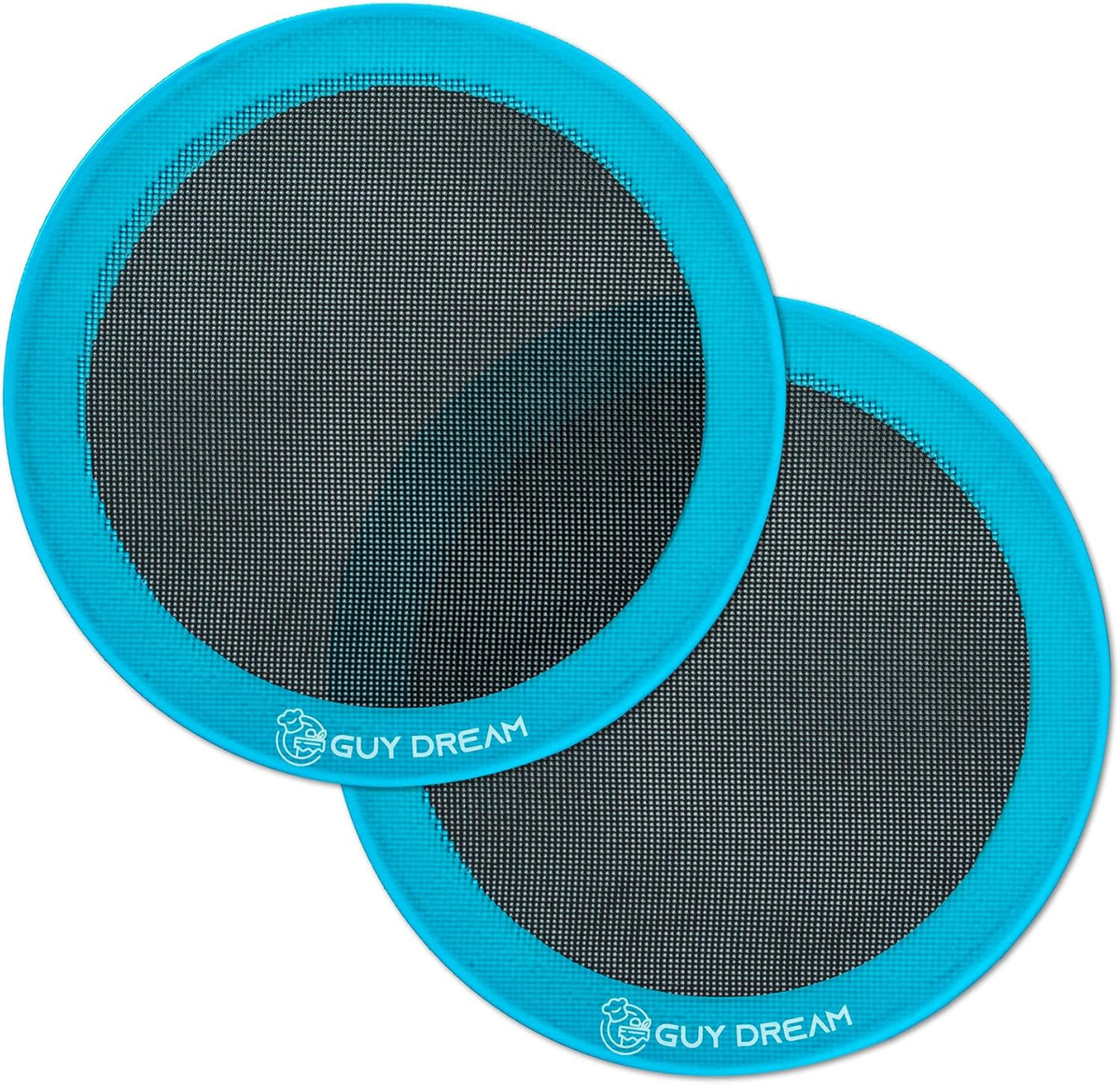 GUYDREMAT 10IN Silicone Perforated Baking Mats - Non-Stick and Heat Resistant Up to 480F, Reusable Round Mats for Baking Pizza, Bread, and Pastries, Oven Safe, Perfect for Crispy and Even Cooking