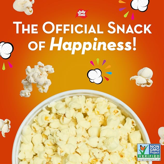 Jolly Time Healthy Pop Microwave Popcorn, 1.2oz Personal Bag, 10 Bags Per Carton (Healthy Pop 100's - Butter & Sea Salt,1.2 Ounce (Pack of 60))