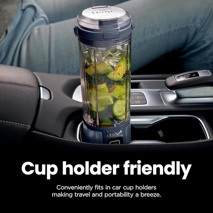 Ninja Blast Portable Blender, Cordless, 18oz. Vessel, Personal Blender For-Shakes and Smoothies, BPA Free, Leakproof-Lid and Sip Spout, USB-C Rechargeable, Dishwasher Safe Parts, Denim Blue, BC151ND