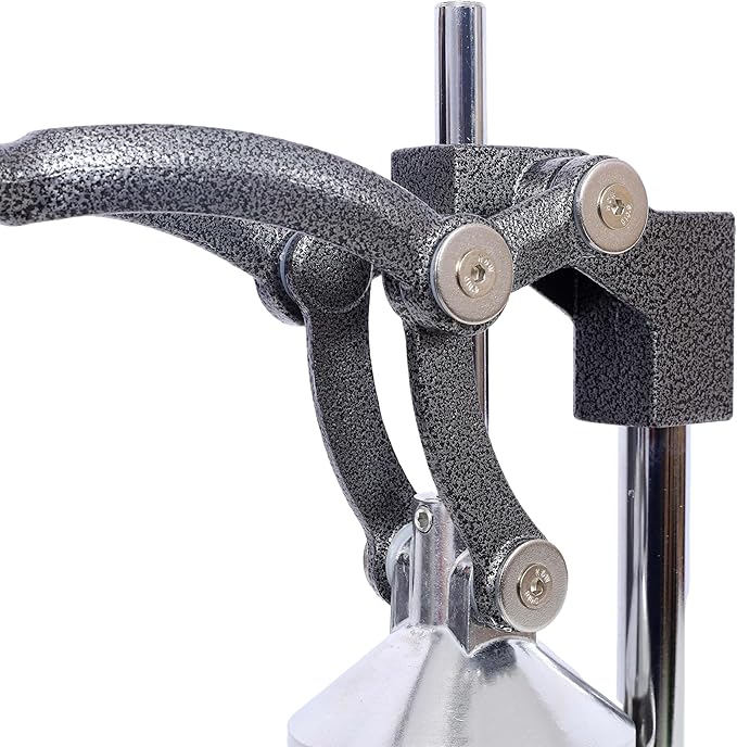 【Cast Iron Citrus Juicer】Commercial Grade Manual Orange Juicer, Heavy Duty Hand Press Juicer for Orange Lemon Lime, Extra Large Countertop Juice Squeezer, Easy Clean (Grey)
